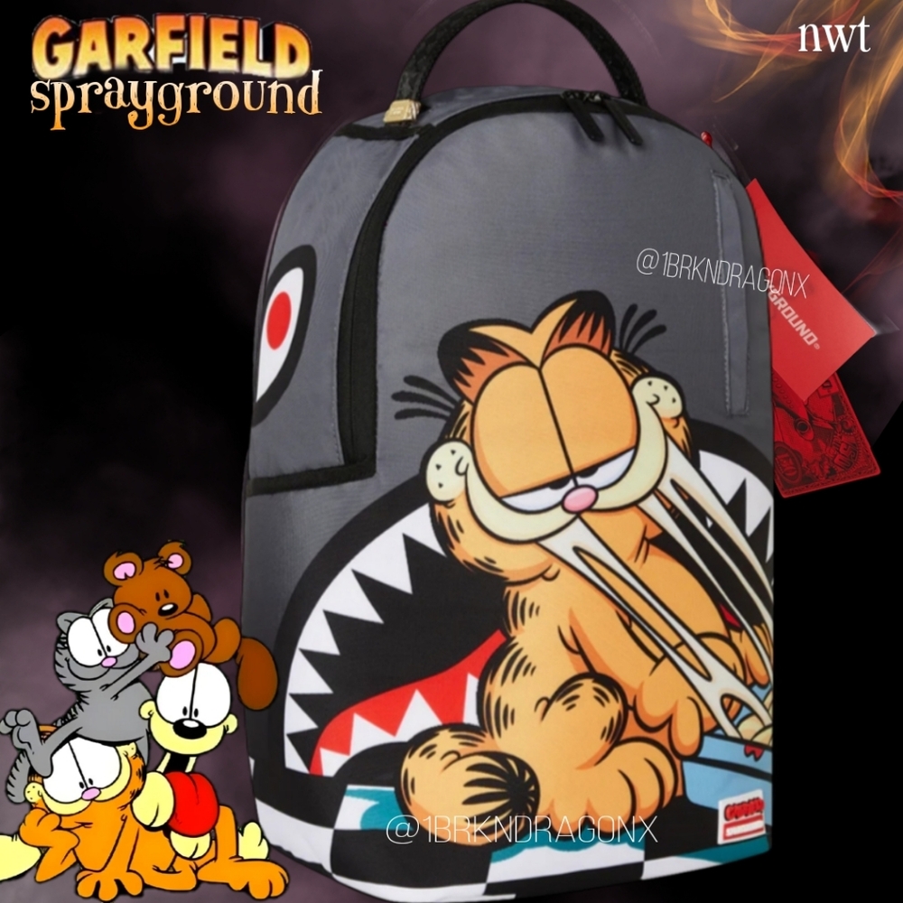 FACTORY SEALED NWT SRAYGROUND GARFIELD YUM SHARK BACKPACK - Picture 9 of 15